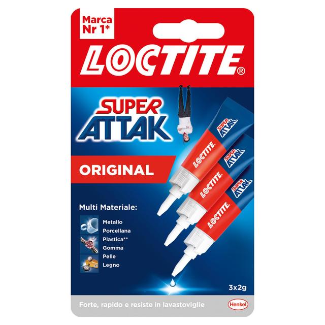 SUPERATTAK MINITRIO LOCTITE 3x2g ADESIVO UNIVERSALE ISTANTANEO PER MATERIALI DIVERSI | Tecnomat SUPERATTAK MINITRIO LOCTITE 3x2g ADESIVO UNIVERSALE ISTANTANEO PER MATERIALI DIVERSI | Tecnomat