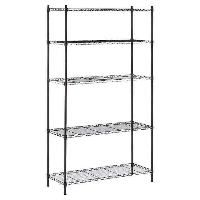 SCAFFALE FILO NERO 5 RIPIANI 110 kg MONTAGGIO AD INCASTRO 91x182x35 cm (LxHxP) | Tecnomat SCAFFALE FILO NERO 5 RIPIANI 110 kg MONTAGGIO AD INCASTRO 91x182x35 cm (LxHxP) - 2 | Tecnomat