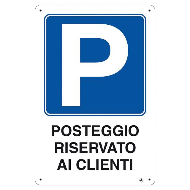 CARTELLO PARCHEGGIO CLIENTI IN PVC 20x30 cm | Tecnomat CARTELLO PARCHEGGIO CLIENTI IN PVC 20x30 cm - 2 | Tecnomat