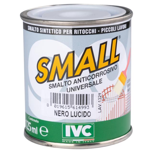 SMALTO SINTETICO RITOCCO UNIVERSAL SMALL NERO LUCIDO 125 ml ANTICORROSIVO 12m² CON 1 l | Tecnomat SMALTO SINTETICO RITOCCO UNIVERSAL SMALL NERO LUCIDO 125 ml ANTICORROSIVO 12m² CON 1 l | Tecnomat