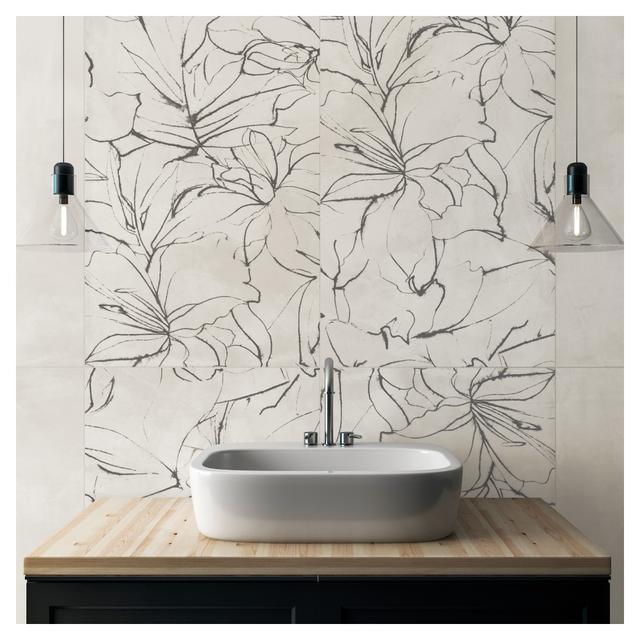 RIVESTIMENTO INTERNO DECORO FIORE COLD 60x120x0,9 cm RETTIFICATO PEI4 R9 GRES PORCELLANATO | Tecnomat RIVESTIMENTO INTERNO DECORO FIORE COLD 60x120x0,9 cm RETTIFICATO PEI4 R9 GRES PORCELLANATO - 2 | Tecnomat