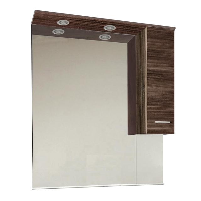 SPECCHIERA JESS IN LEGNO OLMO CAFFE 1 ANTA DX 2 LUCI LED 81x104x18 cm (LxHxP) | Tecnomat SPECCHIERA JESS IN LEGNO OLMO CAFFE 1 ANTA DX 2 LUCI LED 81x104x18 cm (LxHxP) - 2 | Tecnomat