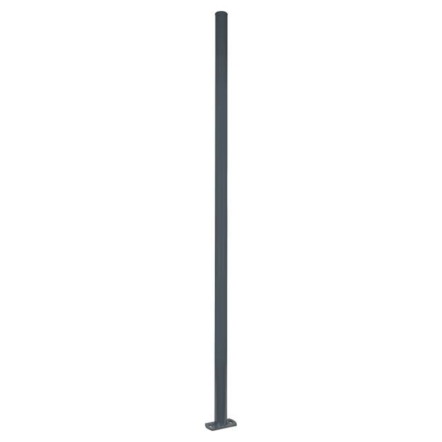 PALO TONDO ANTRACITE CON PIASTRA H 157 cm Ø 48 mm RAL 7016 | Tecnomat PALO TONDO ANTRACITE CON PIASTRA H 157 cm Ø 48 mm RAL 7016 - 2 | Tecnomat