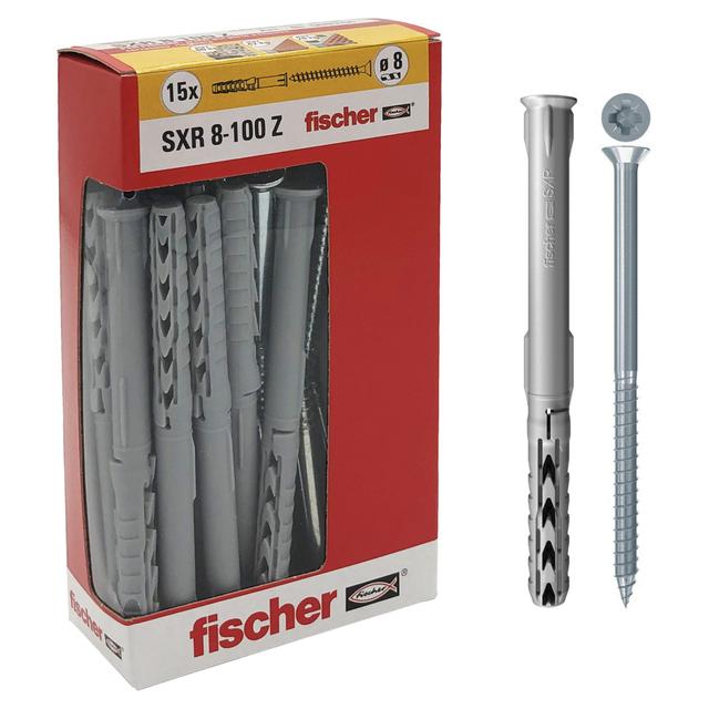TASSELLI NYLON FISCHER SXR 8x100 mm 15 PEZZI CON VITE PER SERRAMENTI | Tecnomat TASSELLI NYLON FISCHER SXR 8x100 mm 15 PEZZI CON VITE PER SERRAMENTI | Tecnomat