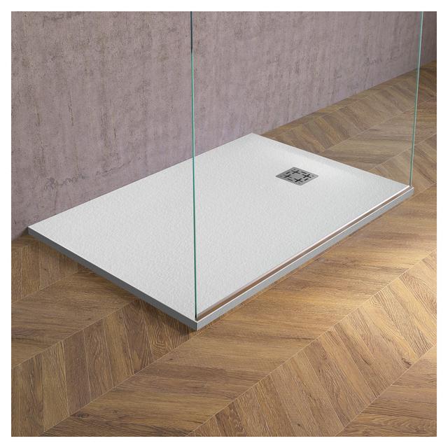 PIATTO DOCCIA EFFETTO PIETRA MARMORESINA BIANCO 70x120 cm H 3 cm PILETTA Ø 90 mm | Tecnomat PIATTO DOCCIA EFFETTO PIETRA MARMORESINA BIANCO 70x120 cm H 3 cm PILETTA Ø 90 mm | Tecnomat