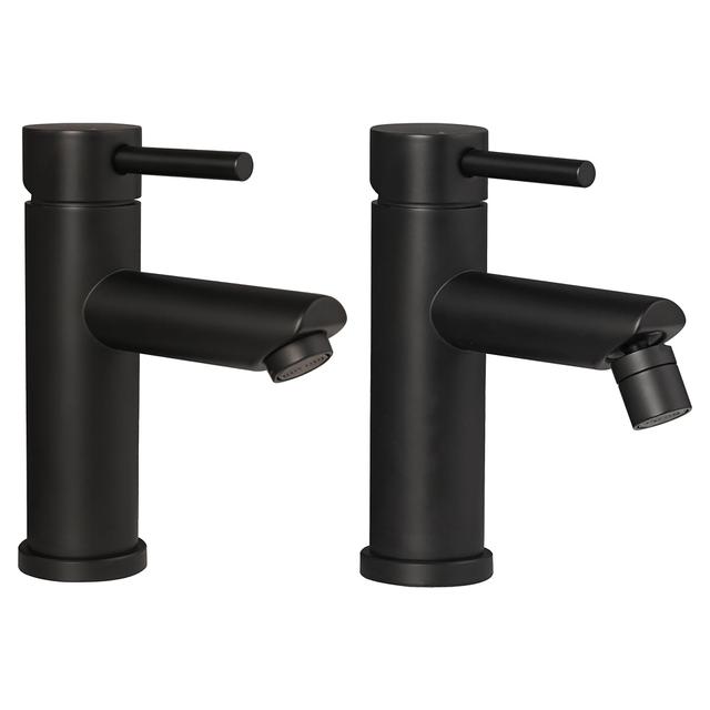 KIT MISCELATORI LAVABO E BIDET TECOM ARMONIA NERO OPACO CARTUCCIA Ø 35 mm | Tecnomat KIT MISCELATORI LAVABO E BIDET TECOM ARMONIA NERO OPACO CARTUCCIA Ø 35 mm - 2 | Tecnomat