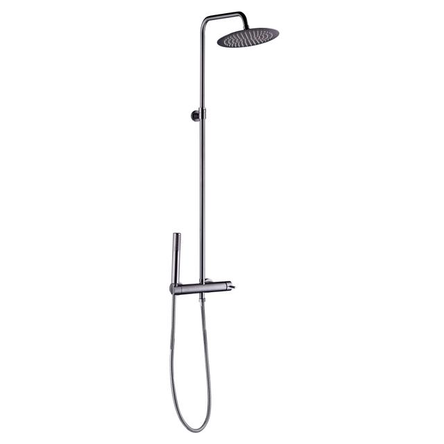 COLONNA DOCCIA ESSEBAGNO LUISA GUN METAL MISCELATORE MECCANICO SOFFIONE Ø 250 mm | Tecnomat COLONNA DOCCIA ESSEBAGNO LUISA GUN METAL MISCELATORE MECCANICO SOFFIONE Ø 250 mm | Tecnomat