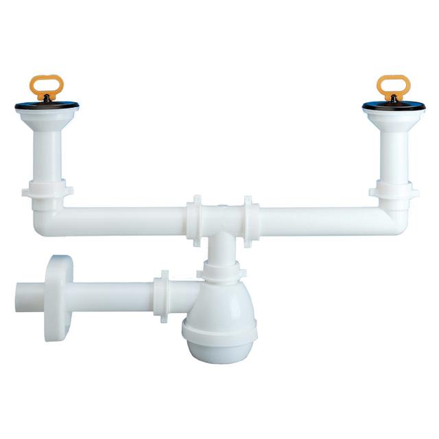 SIFONE LIRA LAVELLI CERAMICA 2 VASCHE CON PILETTA 1''1/2 CANOTTO Ø 40 mm | Tecnomat SIFONE LIRA LAVELLI CERAMICA 2 VASCHE CON PILETTA 1''1/2 CANOTTO Ø 40 mm | Tecnomat