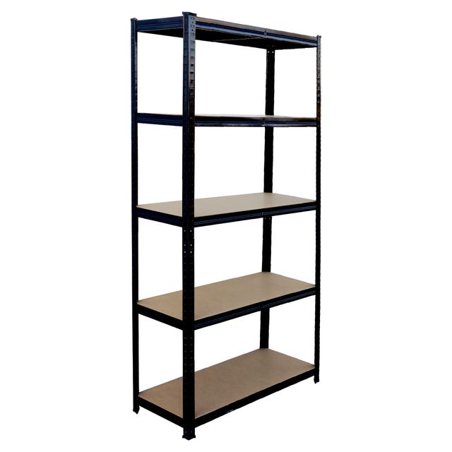 SCAFFALE LEGNO/METALLO 5 RIPIANI 175 kg NERO AD INCASTRO 90x180x40 cm (LxHxP) | Tecnomat SCAFFALE LEGNO/METALLO 5 RIPIANI 175 kg NERO AD INCASTRO 90x180x40 cm (LxHxP) - 2 | Tecnomat