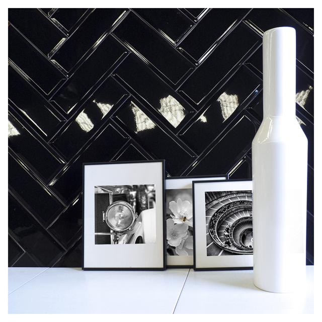 RIVESTIMENTO INTERNO NERO 10x30 cm BICOTTURA | Tecnomat RIVESTIMENTO INTERNO NERO 10x30 cm BICOTTURA - 2 | Tecnomat