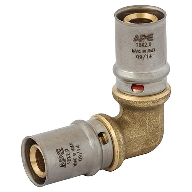 RACCORDO PRESSFIT APE AP GOMITO Ø 16 x Ø 16 mm CONFEZIONE 10 PEZZI TUBO MULTISTRATO | Tecnomat RACCORDO PRESSFIT APE AP GOMITO Ø 16 x Ø 16 mm CONFEZIONE 10 PEZZI TUBO MULTISTRATO - 2 | Tecnomat