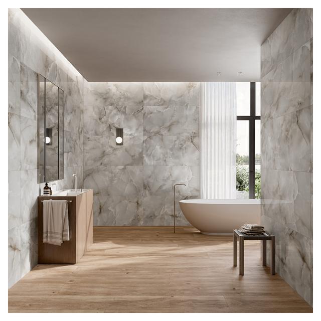 PAVIMENTO INTERNO ONICE BIANCO 60x120x0,6 cm RETT GRES PORCELLANATO | Tecnomat PAVIMENTO INTERNO ONICE BIANCO 60x120x0,6 cm RETT GRES PORCELLANATO - 2 | Tecnomat