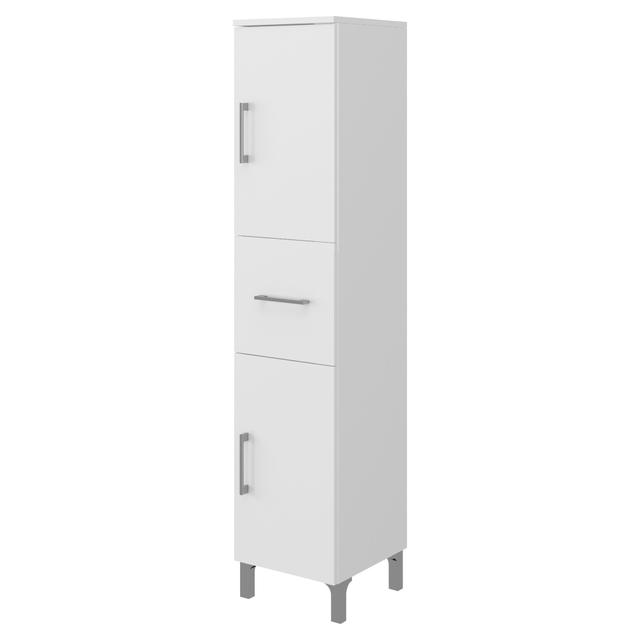 COLONNA SINGOLA SNOW IN LEGNO BIANCO 2 ANTE 1 CASSETTO 34x150x34 cm (LxHxP) | Tecnomat COLONNA SINGOLA SNOW IN LEGNO BIANCO 2 ANTE 1 CASSETTO 34x150x34 cm (LxHxP) - 2 | Tecnomat