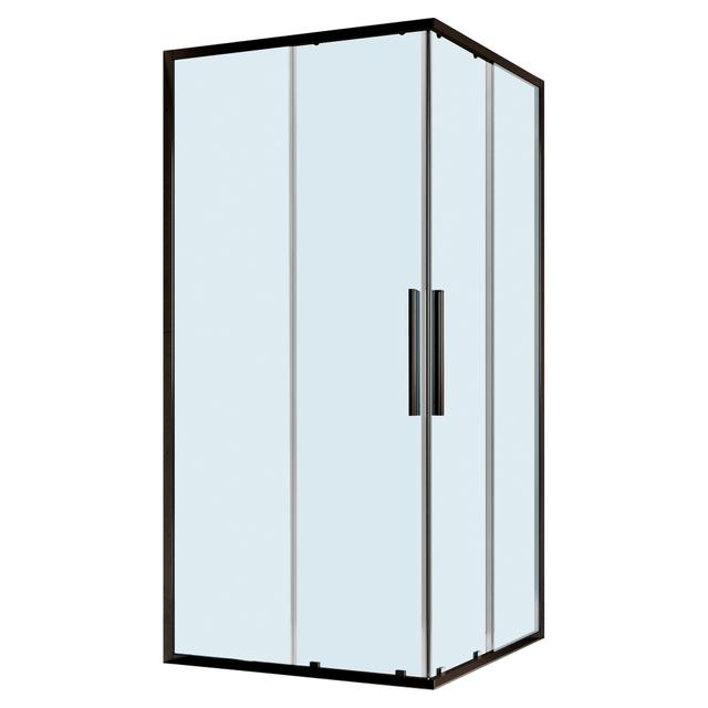 LATO PER ANGOLO SAX 97-99 cm H 200 cm VETRO TRASPARENTE 6 mm PROFILI NERI | Tecnomat LATO PER ANGOLO SAX 97-99 cm H 200 cm VETRO TRASPARENTE 6 mm PROFILI NERI - 2 | Tecnomat