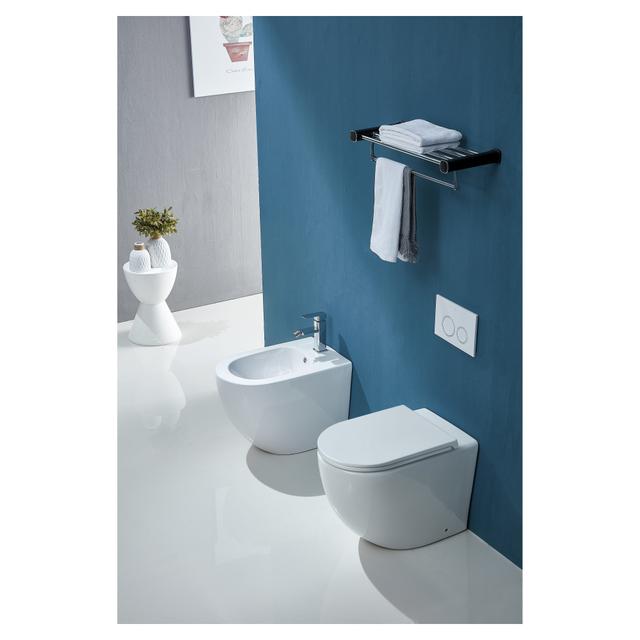 VASO CON SEDILE SERIE GENOVA FILO MURO SCARICO MULTIPLO IN CERAMICA BIANCA SENZA BRIDA | Tecnomat VASO CON SEDILE SERIE GENOVA FILO MURO SCARICO MULTIPLO IN CERAMICA BIANCA SENZA BRIDA | Tecnomat