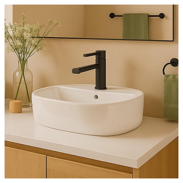 LAVABO D'APPOGGIO YARA IN CERAMICA BIANCA OVALE 50,5x13,2x39 cm (LxHxP) | Tecnomat LAVABO D'APPOGGIO YARA IN CERAMICA BIANCA OVALE 50,5x13,2x39 cm (LxHxP) - 2 | Tecnomat