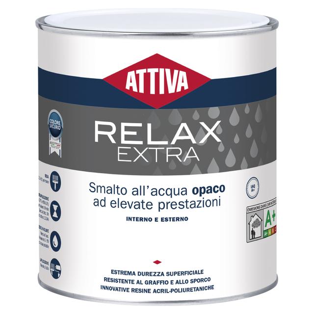 SMALTO ACQUA ATTIVA RELAX EXTRA 2,5 l BIANCO OPACO URETANICO 12-13 m² CON 1 MANO | Tecnomat SMALTO ACQUA ATTIVA RELAX EXTRA 2,5 l BIANCO OPACO URETANICO 12-13 m² CON 1 MANO | Tecnomat
