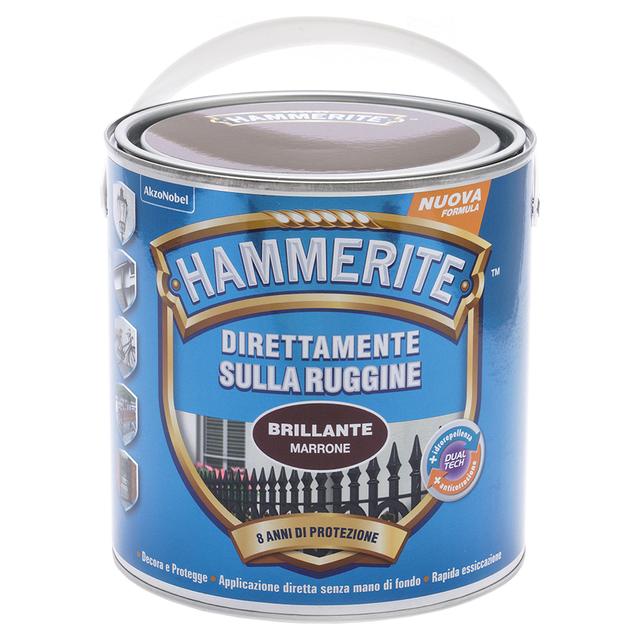 SMALTO ANTIRUGGINE BRILLANTE HAMMERITE 2,5 l MARRONE 8-10 m² CON 1 l | Tecnomat SMALTO ANTIRUGGINE BRILLANTE HAMMERITE 2,5 l MARRONE 8-10 m² CON 1 l | Tecnomat