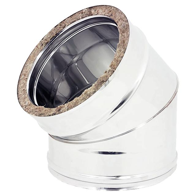 CURVA 45° INOX DOPPIA PARETE 316-304 Ø 80 mm SPESSORE 0,5 mm | Tecnomat CURVA 45° INOX DOPPIA PARETE 316-304 Ø 80 mm SPESSORE 0,5 mm - 2 | Tecnomat