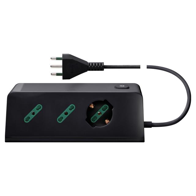 PRESA MOBILE VIMAR MULTIPLA DA SCRIVANIA NERA 2P+T 16A CON SICURY 1 UNIVERSALE + 2 ITALIANE | Tecnomat PRESA MOBILE VIMAR MULTIPLA DA SCRIVANIA NERA 2P+T 16A CON SICURY 1 UNIVERSALE + 2 ITALIANE | Tecnomat