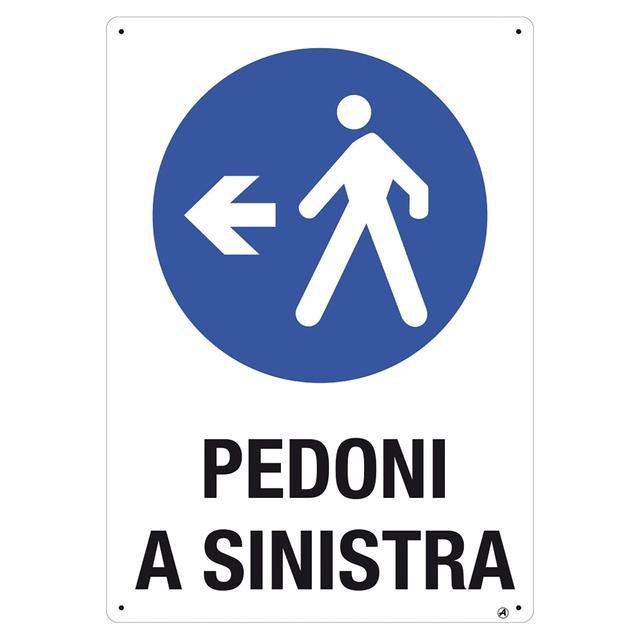 CARTELLO PEDONI A SINISTRA IN POLIONDA 48x68 cm | Tecnomat CARTELLO PEDONI A SINISTRA IN POLIONDA 48x68 cm - 2 | Tecnomat