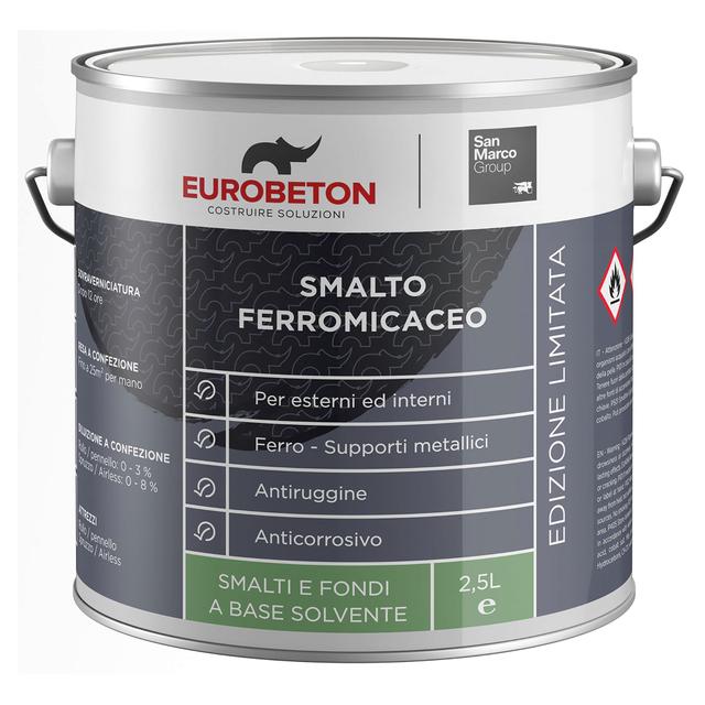 SMALTO FERROMICACEO EUROBETON 2.5 l ANTRACITE GRANA GROSSA 10 M² CON 1 l DA DILUIRE | Tecnomat SMALTO FERROMICACEO EUROBETON 2.5 l ANTRACITE GRANA GROSSA 10 M² CON 1 l DA DILUIRE - 2 | Tecnomat