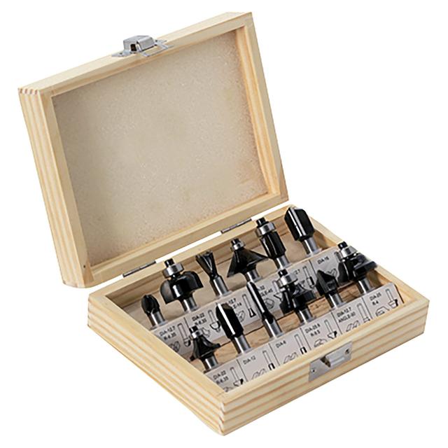 12 FRESE SAGOMATE VIGOR Ø8 mm PROFILI ASSORTITI ACCIAIO TUGSTENO IN CASSETTA IN LEGNO | Tecnomat 12 FRESE SAGOMATE VIGOR Ø8 mm PROFILI ASSORTITI ACCIAIO TUGSTENO IN CASSETTA IN LEGNO | Tecnomat