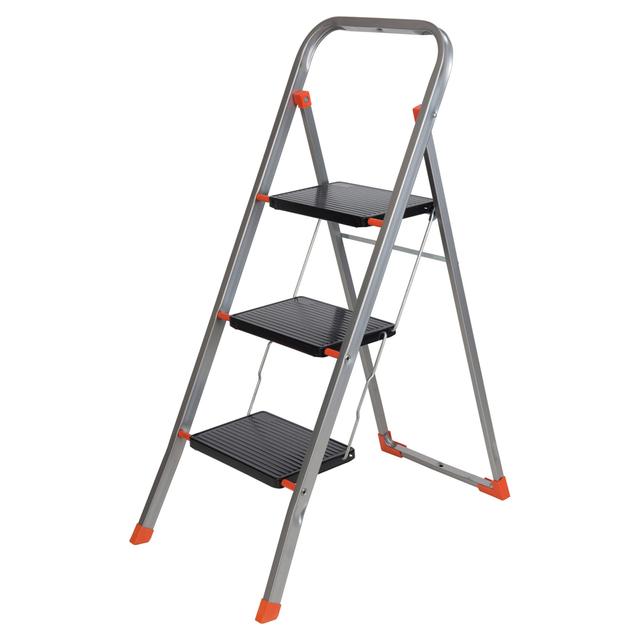 SGABELLO TINTO ACCIAIO 3 GRADINI PESO 6 kg PORTATA 150 kg ALTEZZA PEDANA 75 cm | Tecnomat SGABELLO TINTO ACCIAIO 3 GRADINI PESO 6 kg PORTATA 150 kg ALTEZZA PEDANA 75 cm | Tecnomat