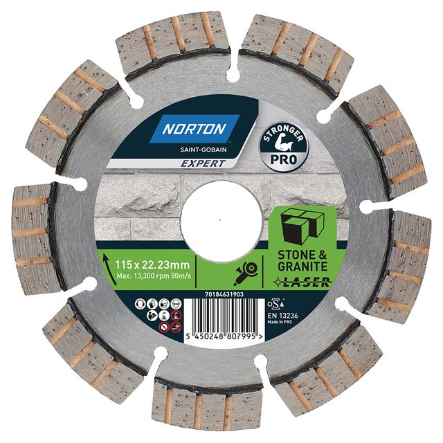 DISCO DIAMANTATO NORTON EXPERT Ø115 mm CORONA SETTORI PER GRANITO CEMENTO PIETRA EDILIZIA | Tecnomat DISCO DIAMANTATO NORTON EXPERT Ø115 mm CORONA SETTORI PER GRANITO CEMENTO PIETRA EDILIZIA | Tecnomat