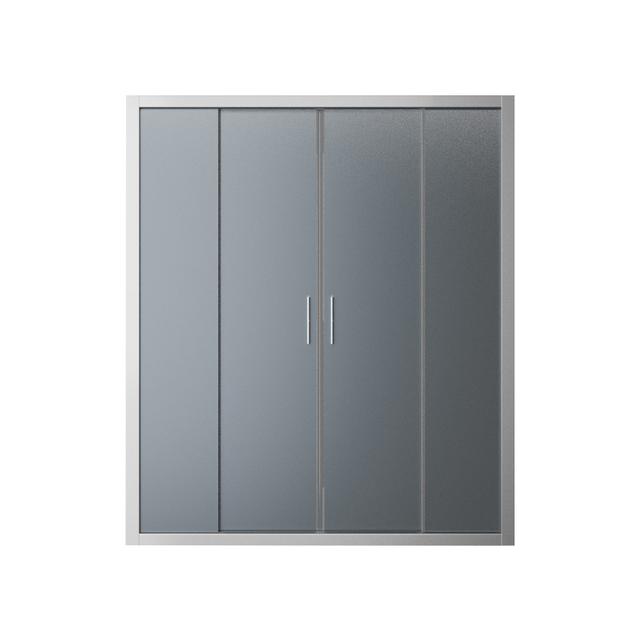 PORTA DOCCIA FLORA DOPPIA SCORREVOLE (156-164) H190cm VETRO 6mm SATINATO PROFILI CROMO | Tecnomat PORTA DOCCIA FLORA DOPPIA SCORREVOLE (156-164) H190cm VETRO 6mm SATINATO PROFILI CROMO - 2 | Tecnomat