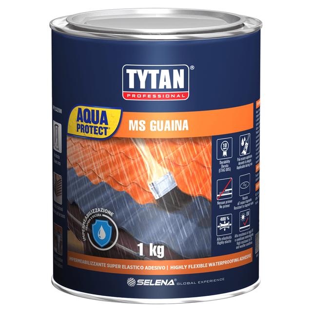GUAINA LIQUIDA TYTAN MS AQUA BLOCK 1 kg GRIGIA SPESSORE 3 mm 3 kg con 1 m² VERNICIABILE | Tecnomat GUAINA LIQUIDA TYTAN MS AQUA BLOCK 1 kg GRIGIA SPESSORE 3 mm 3 kg con 1 m² VERNICIABILE - 2 | Tecnomat