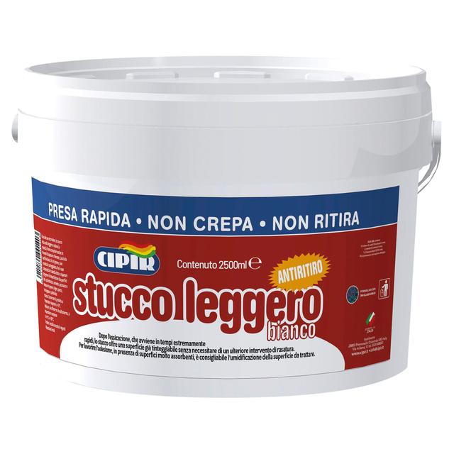 STUCCO LEGGERO IN PASTA CIPIR 2500 ml BIANCO MURI E LEGNO PER INTERNO | Tecnomat STUCCO LEGGERO IN PASTA CIPIR 2500 ml BIANCO MURI E LEGNO PER INTERNO | Tecnomat