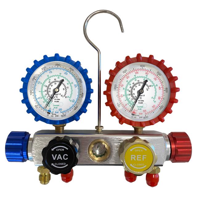 GRUPPO MANOMETRICO ANALOGICO A 4 VIE ZEPHIR ZACMAN4 PER GAS R32/ R410A | Tecnomat GRUPPO MANOMETRICO ANALOGICO A 4 VIE ZEPHIR ZACMAN4 PER GAS R32/ R410A - 2 | Tecnomat