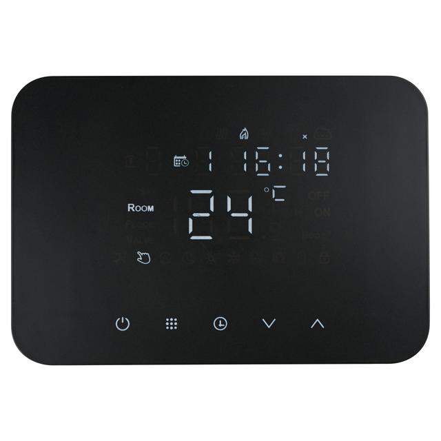 CRONOTERMOSTATO ISNATCH DIGITALE DA PARETE A BATTERIA TOUCH COLORE NERO | Tecnomat CRONOTERMOSTATO ISNATCH DIGITALE DA PARETE A BATTERIA TOUCH COLORE NERO | Tecnomat