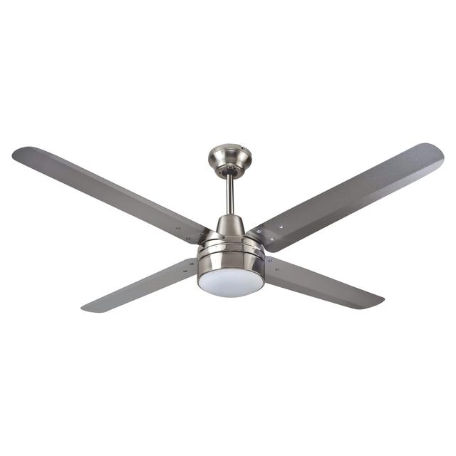 VENTILATORE DA SOFFITTO 4 PALE Ø 140 cm CON LUCE E COMANDO A MURO ACCIAIO INOSSIDABILE | Tecnomat VENTILATORE DA SOFFITTO 4 PALE Ø 140 cm CON LUCE E COMANDO A MURO ACCIAIO INOSSIDABILE | Tecnomat