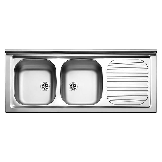 LAVELLO D'APPOGGIO PISA 120x50 cm 2 VASCHE CON SGOCCIOLATOIO A DESTRA PILETTA 2'' | Tecnomat LAVELLO D'APPOGGIO PISA 120x50 cm 2 VASCHE CON SGOCCIOLATOIO A DESTRA PILETTA 2'' | Tecnomat