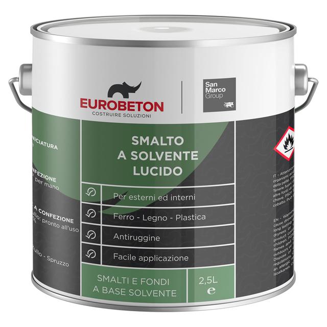 SMALTO SOLVENTE LUCIDO EB SANMARCO 2,5 l NERO 18 m² CON 1 l | Tecnomat SMALTO SOLVENTE LUCIDO EB SANMARCO 2,5 l NERO 18 m² CON 1 l | Tecnomat