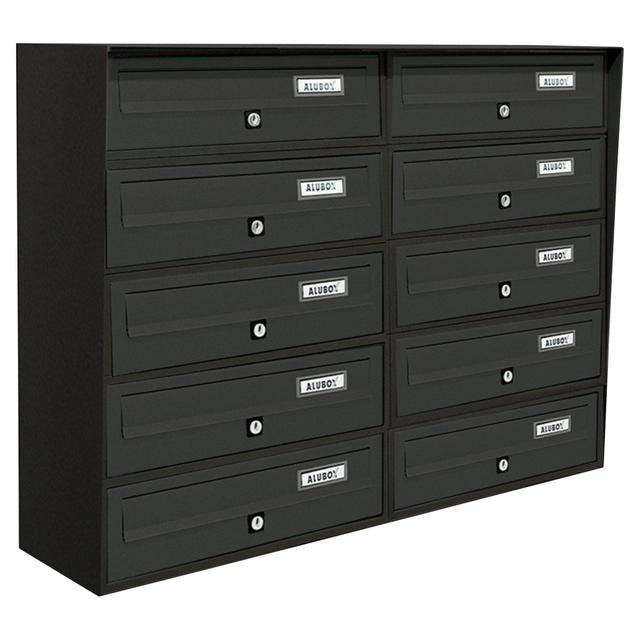CASELLARIO SLIM 5x2 ALUBOX ACCIAIO ALLUMINIO GHISA 77,5x62,7x30 cm (LxHxP) | Tecnomat CASELLARIO SLIM 5x2 ALUBOX ACCIAIO ALLUMINIO GHISA 77,5x62,7x30 cm (LxHxP) - 2 | Tecnomat