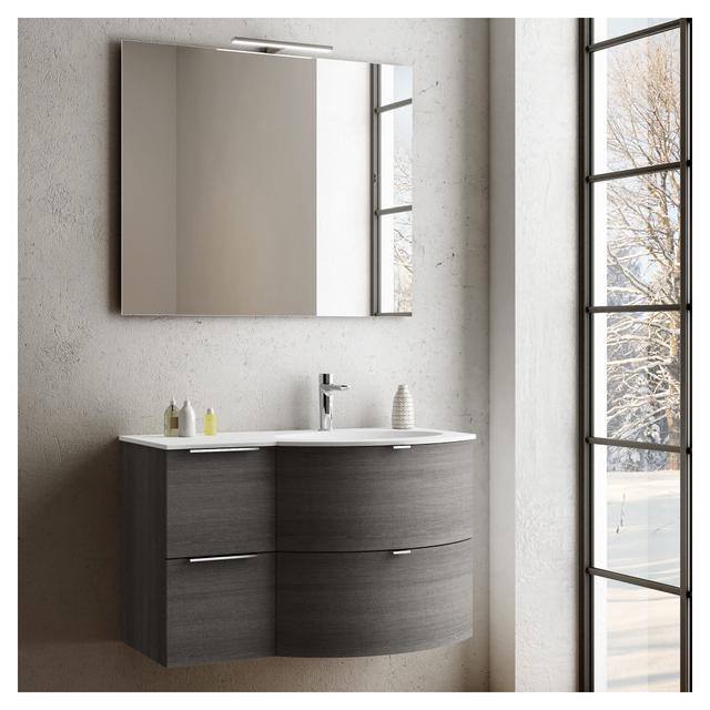 LAVABO DA INCASSO MODUL ROUND IN MINERAL MARMO BIANCO MATT 1 VASCA DESTRA 90x1,2x51 cm (LxHxP) | Tecnomat LAVABO DA INCASSO MODUL ROUND IN MINERAL MARMO BIANCO MATT 1 VASCA DESTRA 90x1,2x51 cm (LxHxP) - 2 | Tecnomat