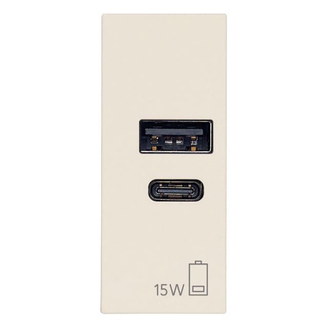 PRESA USB LINEA A+C 15W 3A 5V CANAPA 1 MODULO | Tecnomat PRESA USB LINEA A+C 15W 3A 5V CANAPA 1 MODULO - 2 | Tecnomat