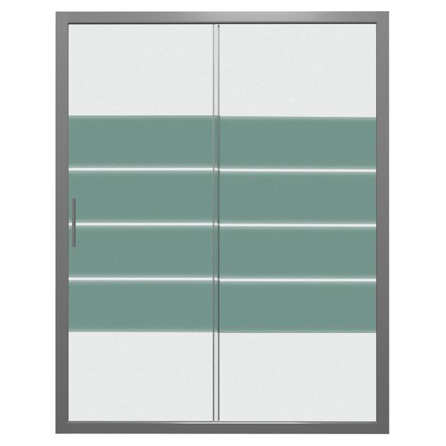 PORTA DOCCIA FLORA SCORREVOLE (146-154) H190cm VETRO TEMPERATO 6mm SERIGRAFATO PROFILI CROMATI | Tecnomat PORTA DOCCIA FLORA SCORREVOLE (146-154) H190cm VETRO TEMPERATO 6mm SERIGRAFATO PROFILI CROMATI - 2 | Tecnomat