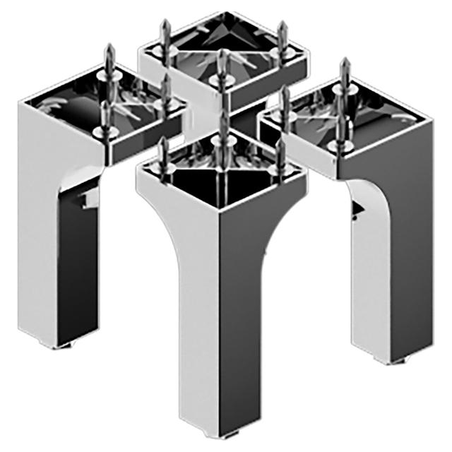 SET 4 PIEDI APPOGGIO PER SERIE SPACE E LAUNDRY IN PLASTICA CROMATA 11,8x11,1x10,5 cm (LxHxP) | Tecnomat SET 4 PIEDI APPOGGIO PER SERIE SPACE E LAUNDRY IN PLASTICA CROMATA 11,8x11,1x10,5 cm (LxHxP) - 2 | Tecnomat