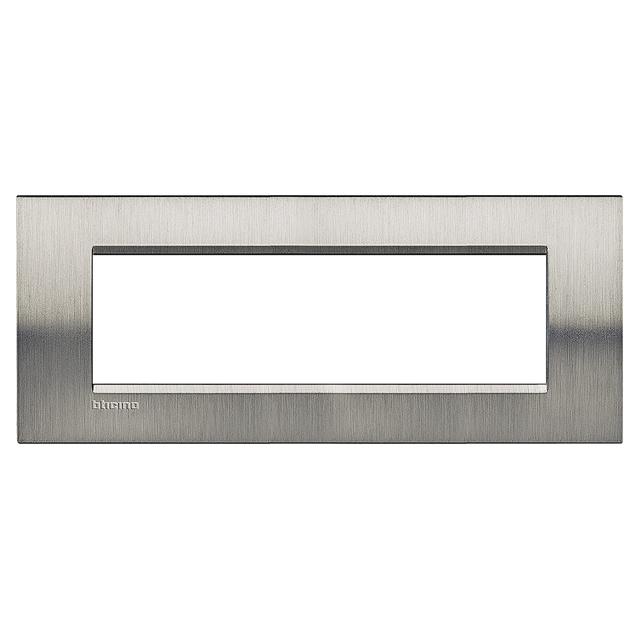 PLACCA 7 MODULI SQUADRATA ACCIAIO SPAZZOLATO BTICINO LIVING INTERNATIONAL | Tecnomat PLACCA 7 MODULI SQUADRATA ACCIAIO SPAZZOLATO BTICINO LIVING INTERNATIONAL | Tecnomat