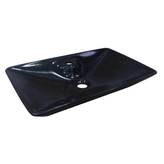 LAVABO D'APPOGGIO VENISE IN CERAMICA NERO OPACO TRETTANGOLARE FORO 64,2x9,4x40,2cm(LxHxP) | Tecnomat LAVABO D'APPOGGIO VENISE IN CERAMICA NERO OPACO TRETTANGOLARE FORO 64,2x9,4x40,2cm(LxHxP) | Tecnomat