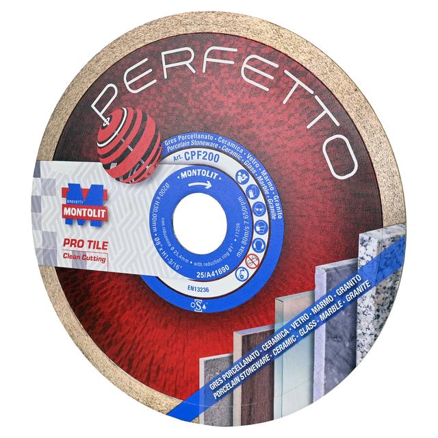 DISCO DIAMANTATO MONTOLIT PERFETTO Ø200 CORONA CONTINUA PER GRES PER TAGLIAPISTRELLE | Tecnomat DISCO DIAMANTATO MONTOLIT PERFETTO Ø200 CORONA CONTINUA PER GRES PER TAGLIAPISTRELLE - 2 | Tecnomat