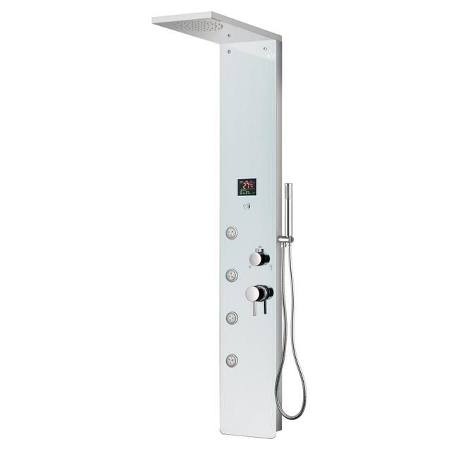 COLONNA DOCCIA IDRO ACQUAPRO VIESTE 2.0 IN VETRO TEMPRATO BIANCO 4 GETTI CON MISCELATORE | Tecnomat COLONNA DOCCIA IDRO ACQUAPRO VIESTE 2.0 IN VETRO TEMPRATO BIANCO 4 GETTI CON MISCELATORE | Tecnomat