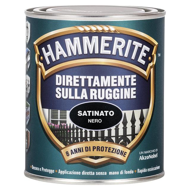 SMALTO ANTIRUGGINE SATINATO HAMMERITE 0,75 l NERO 8-10 m² CON 1 l | Tecnomat SMALTO ANTIRUGGINE SATINATO HAMMERITE 0,75 l NERO 8-10 m² CON 1 l | Tecnomat