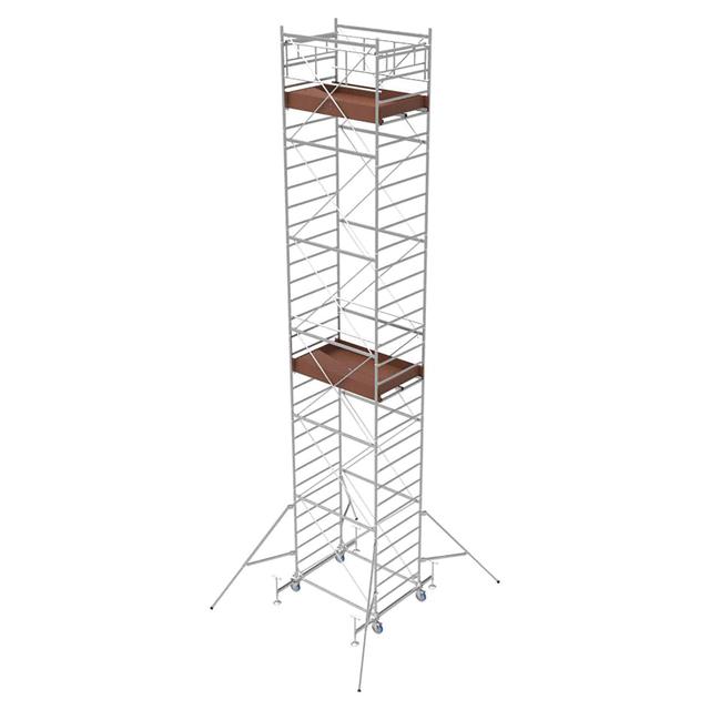 TRABATTELLO ACCIAIO SYSTEM120 9,5 m BASE 1,2x2 m 2 PIANI LAVORO DL.81/2008 PORTATA 390 kg | Tecnomat TRABATTELLO ACCIAIO SYSTEM120 9,5 m BASE 1,2x2 m 2 PIANI LAVORO DL.81/2008 PORTATA 390 kg - 2 | Tecnomat