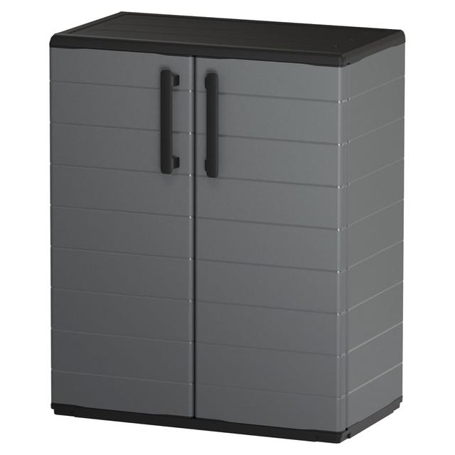 ARMADIO IN RESINA ART PLAST 2 ANTE 1 RIPIANO 68x84x37 cm GRIGIO SCURO | Tecnomat ARMADIO IN RESINA ART PLAST 2 ANTE 1 RIPIANO 68x84x37 cm GRIGIO SCURO - 2 | Tecnomat