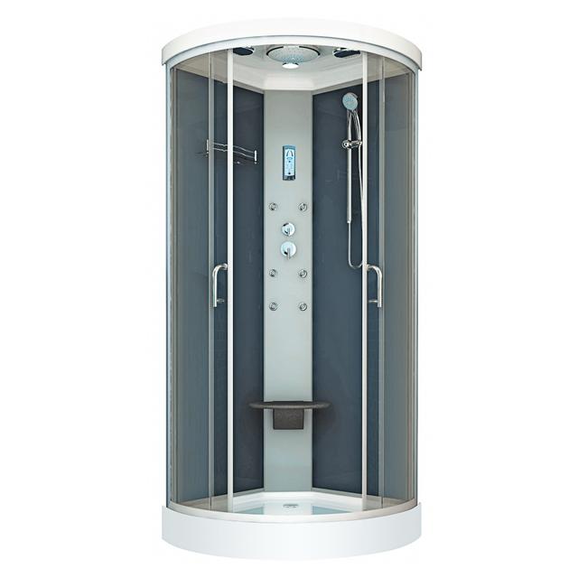 CABINA IDRO MISS BLUE ¼ CERCHIO VETRO TEMPERATO 5 mm 82x225x82 cm (LxHxP) | Tecnomat CABINA IDRO MISS BLUE ¼ CERCHIO VETRO TEMPERATO 5 mm 82x225x82 cm (LxHxP) | Tecnomat